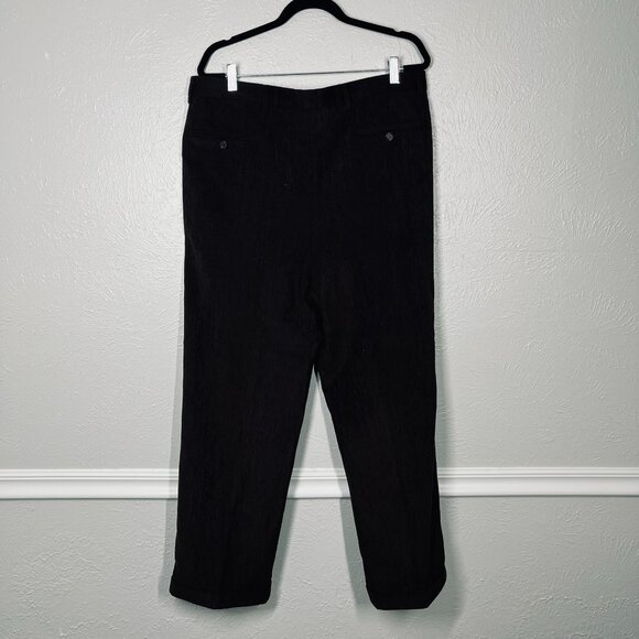 St. Croix Men's Brown Pleat Front Folded Cuff Business Corduroy Slack Pant 36 - Picture 7 of 10